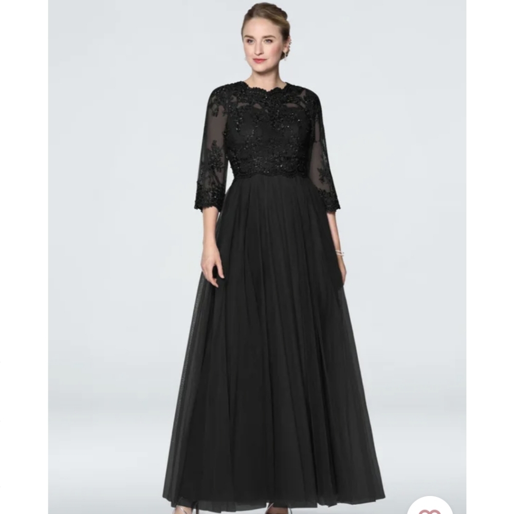 NWT Azazie Liliana Mother of Bride Black Gown